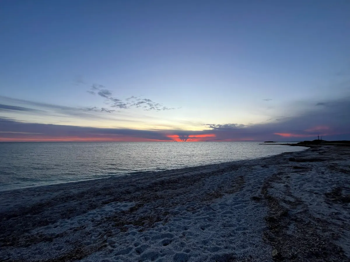 Tramonto sulla spiaggia di Maimoni